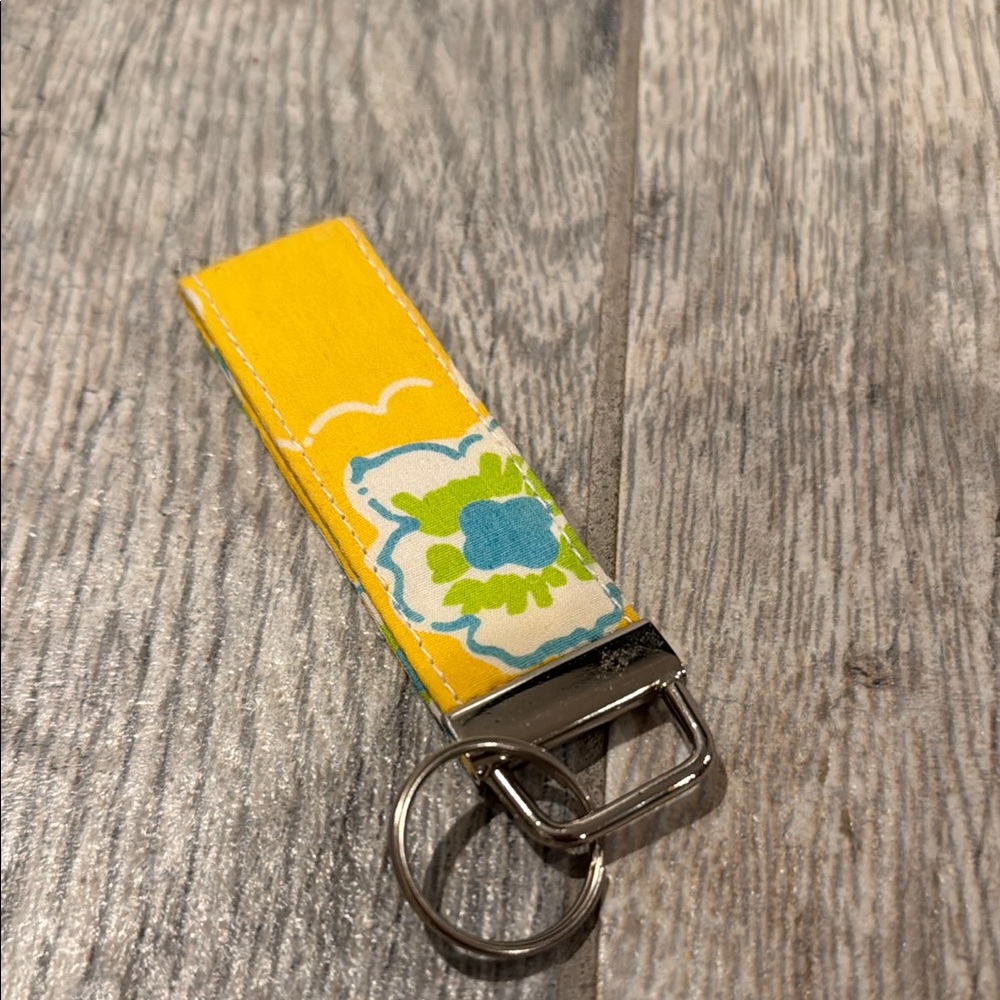 Lilly Pulitzer Yellow Floral Keychain